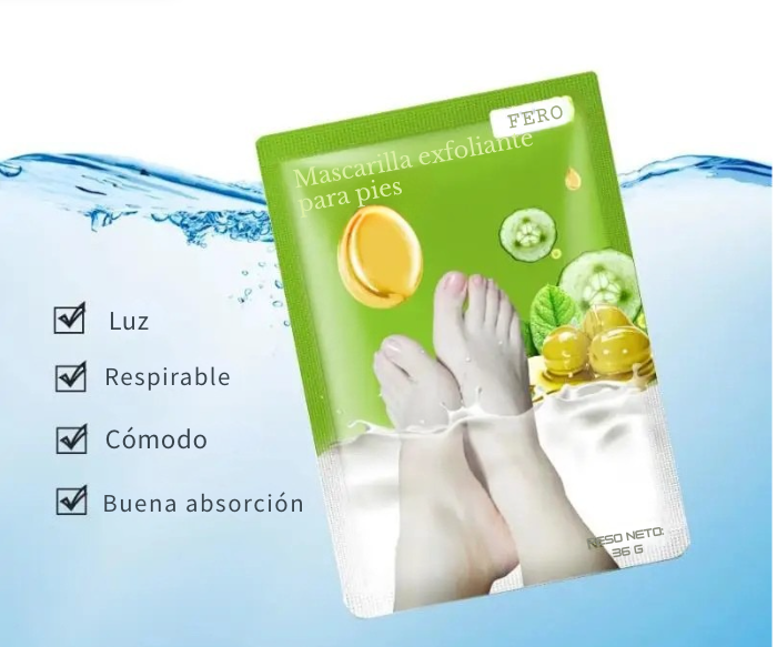 Exfoliante para pies, elimina callos e piel muerta. Reparación de grietas en el talón, calcetines para pedicura, cuidado de la piel del pie