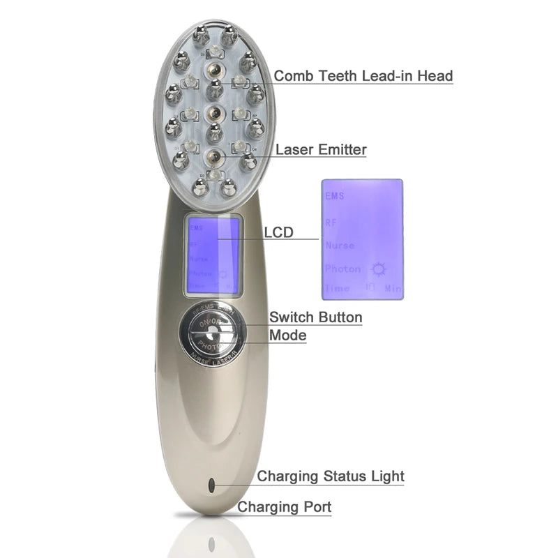 Masajeador láser RF para el crecimiento del cabello