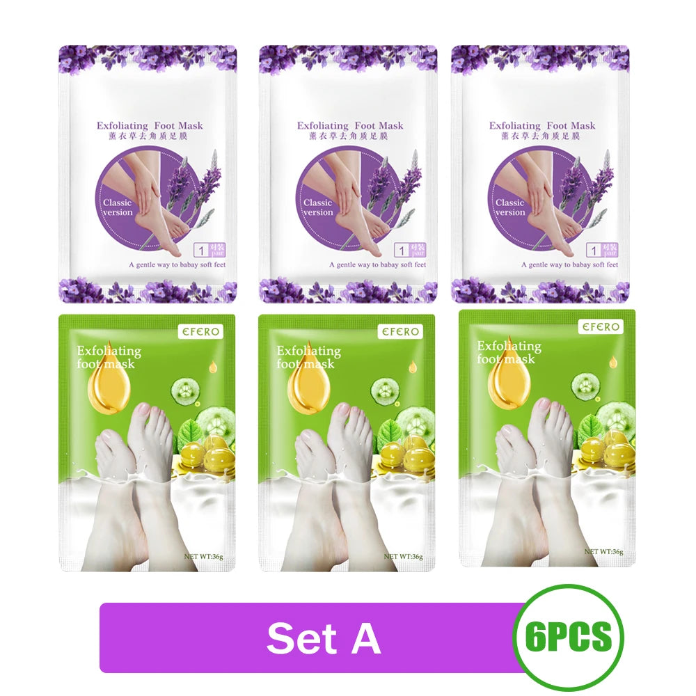 Exfoliante para pies, elimina callos e piel muerta. Reparación de grietas en el talón, calcetines para pedicura, cuidado de la piel del pie