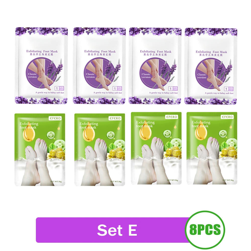 Exfoliante para pies, elimina callos e piel muerta. Reparación de grietas en el talón, calcetines para pedicura, cuidado de la piel del pie