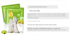 Exfoliante para pies, elimina callos e piel muerta. Reparación de grietas en el talón, calcetines para pedicura, cuidado de la piel del pie